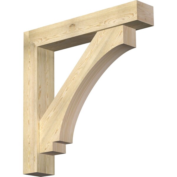 Ekena Millwork Imperial Block Rough Sawn Bracket w/ Offset Brace, Douglas Fir, 8"W x 46"D x 46"H BKT0806X46X46IMP05RDF - main